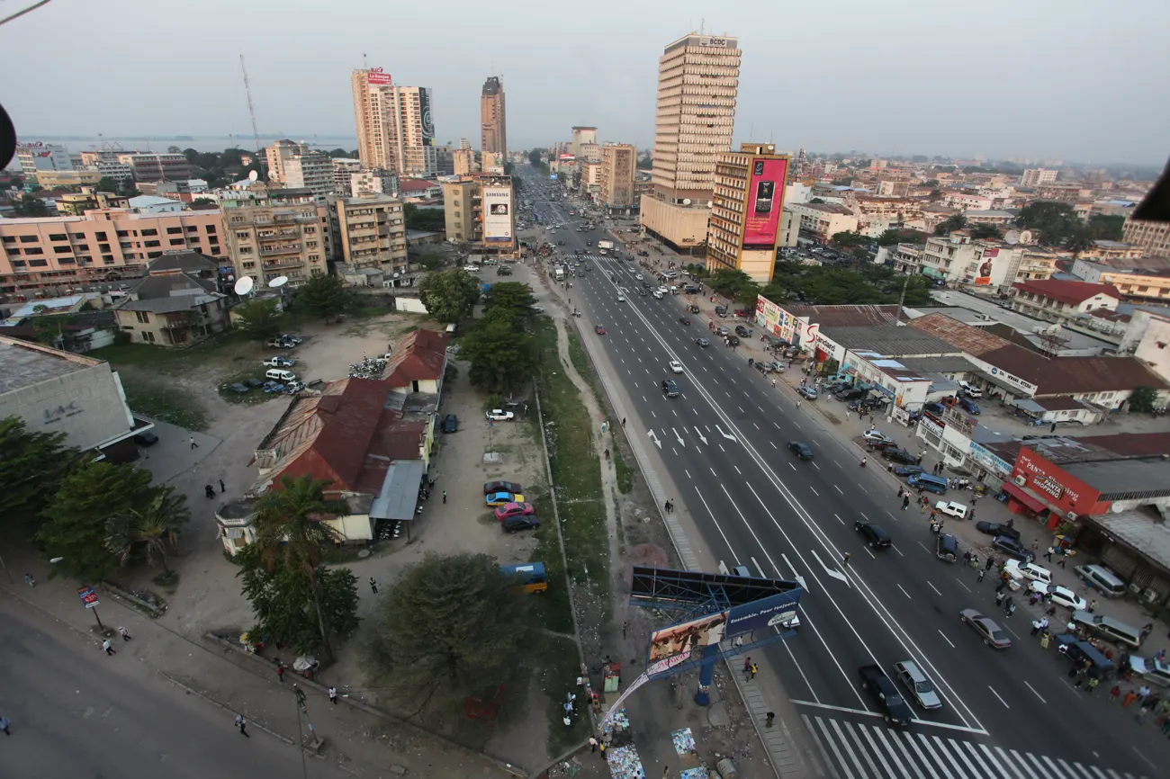 Boulevard du 30 Juin in downtown Kinshasa, Democratic Republic of the Congo