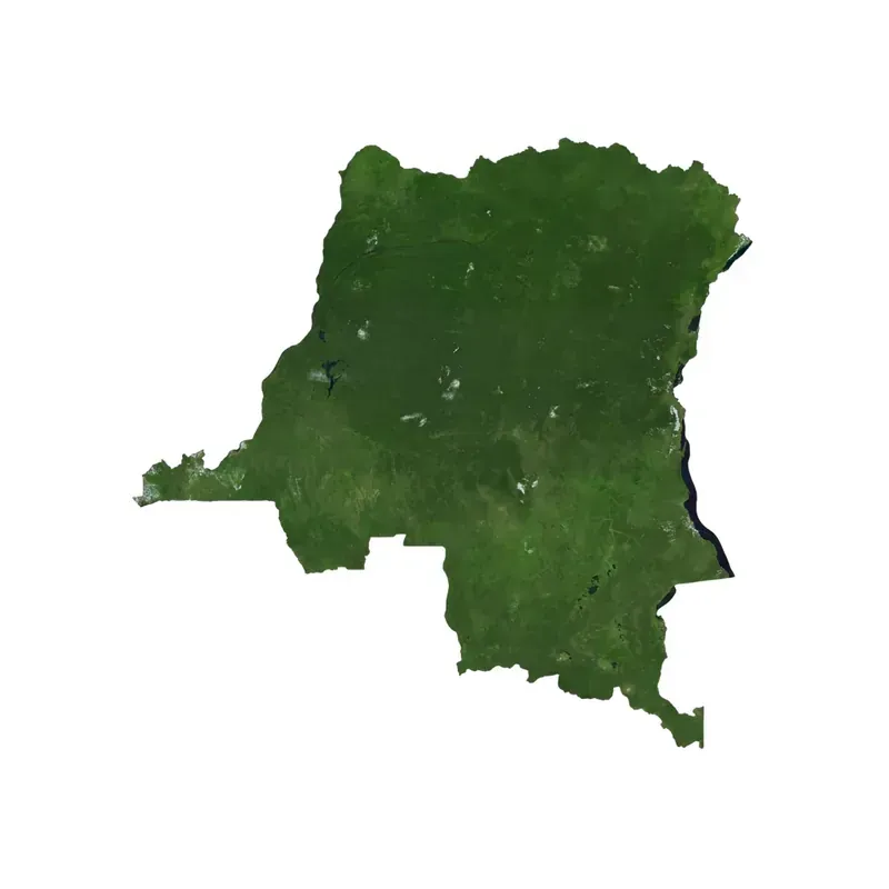 Democratic Republic of Congo satellite map