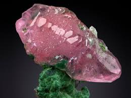 Pink tourmaline crystal