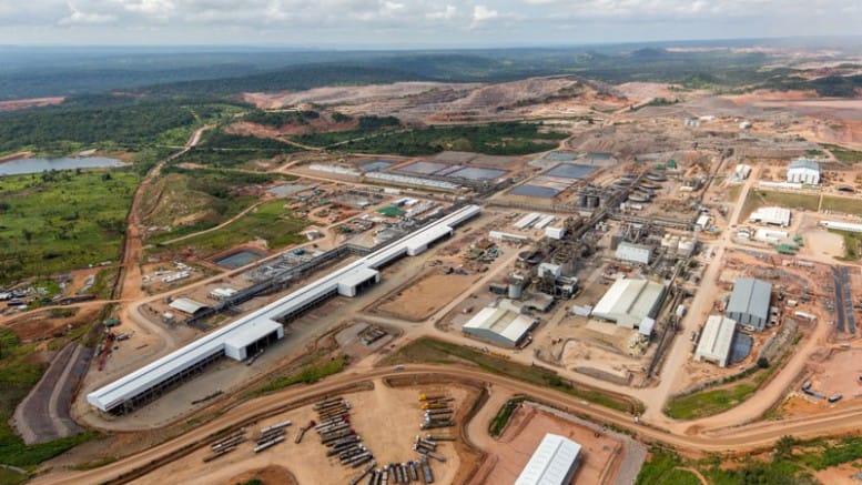 Mineral processing plant aerial view