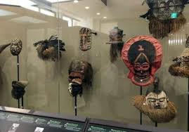 Traditional masks collection display
