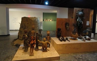 Museum artifacts and sculptures
