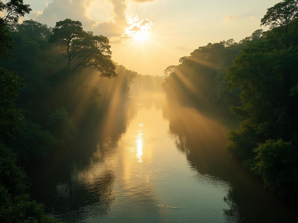 Luvua River flowing from Lake Mweru through Tanganyika Province with traditional fishing boats and pristine wilderness in DRC