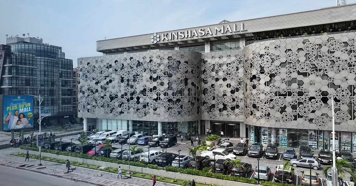 Kinshasa Mall facade — modern shopping and lifestyle landmark in Kinshasa, DRC