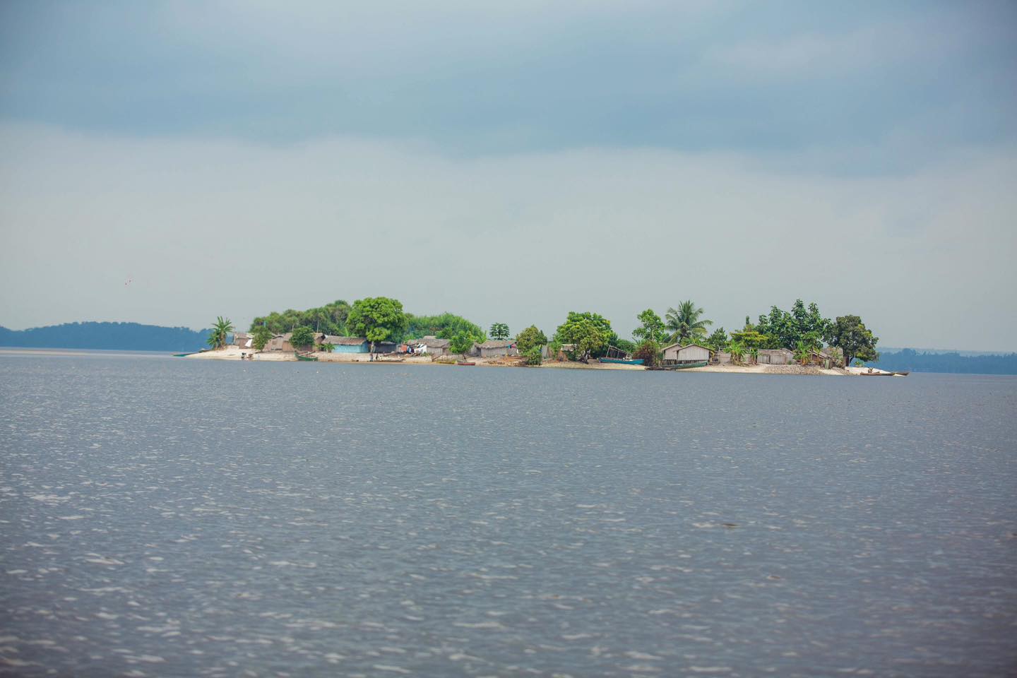 Shell Island in the Congo River at Muanda with shell-covered ground